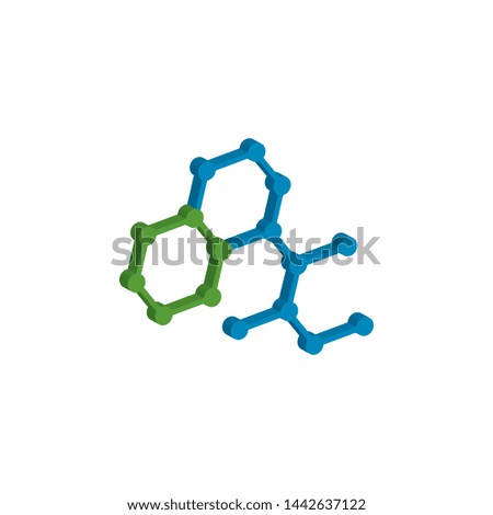 science particle molecule atom cell 3d vector illustration design 