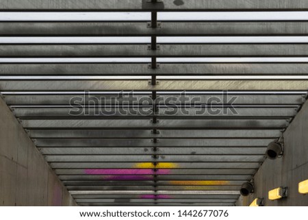 Metal Stripes. Modern Architecture Detail. Abstract Background. High Resolution Photography.