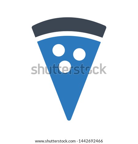 pizza glyph color vector icon