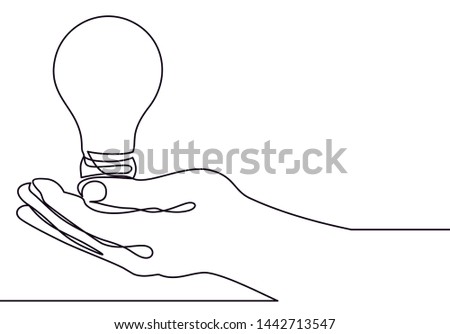 one line continuous draw woman with a light bulb, a man with a light bulb, a doctor with a lightbulb painted by hand picture silhouette. Line art.