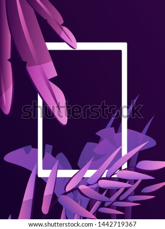 Purple tropical leaves. EPS 10 vector. - Vector graphics