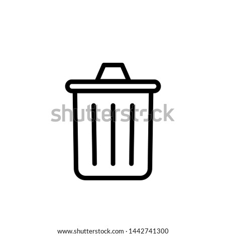 trash can icon, symbol design template  Royalty-Free Stock Photo #1442741300