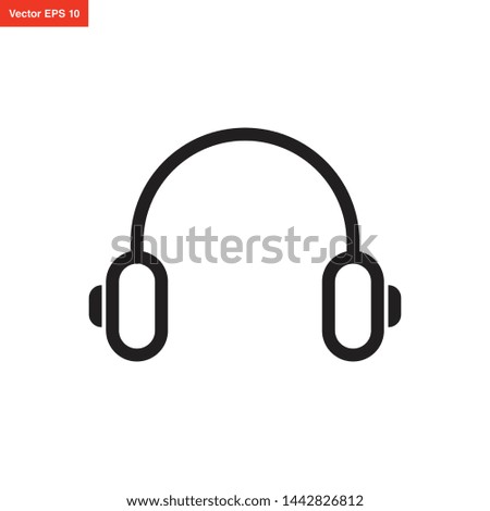 headphone icon vector design template