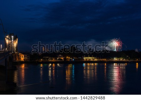 Worms on the Rhine - Rhineland Palatinate - Firework at the Funfair