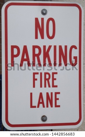 No Parking Sign in parking lot