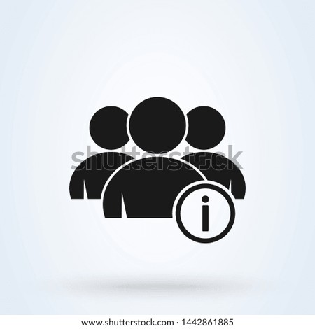 information user group. Simple modern icon design 
