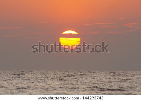 sunset dramatic sky background in Kerala, India