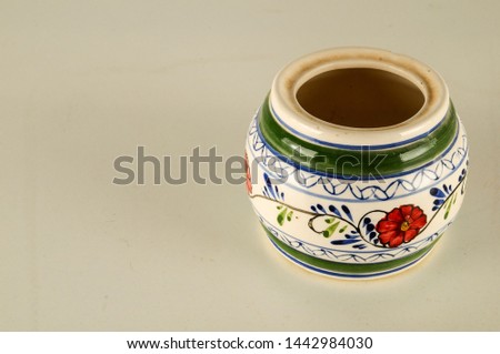 Close-up of clay decoration Object on a White Background