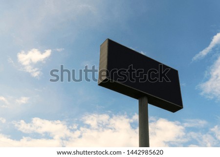 Empty Billboard over blue sky