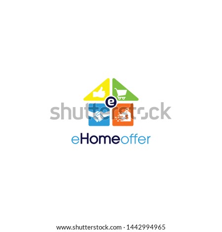 eHome offer logo design template for e-commerce