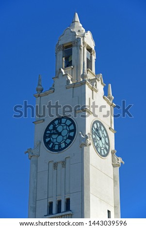 Montreal Clock Tower, also called The Sailors' Memorial Clock, is located at Old Port of Montreal, Quebec, Canada.