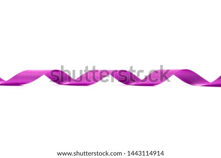 isolated purple ribbon on white background
