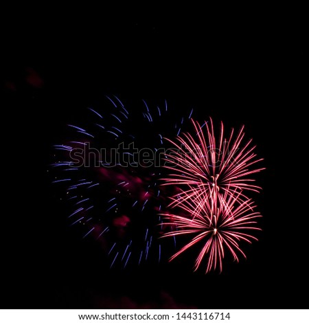 fire works in the night sky