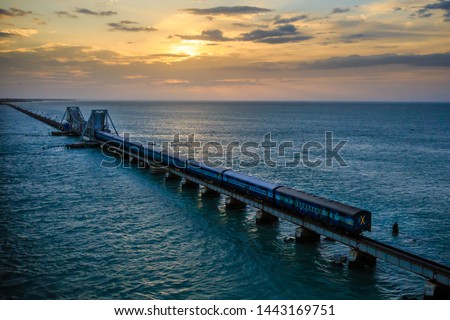 Pamban Bridge is a railway bridge which connects the town of Rameswaram on Pamban Island to mainland India. Opened on 24 February 1914, it was India's first sea bridge, and was the longest sea bridge 