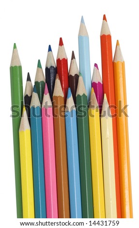 colour pencils isolated on white