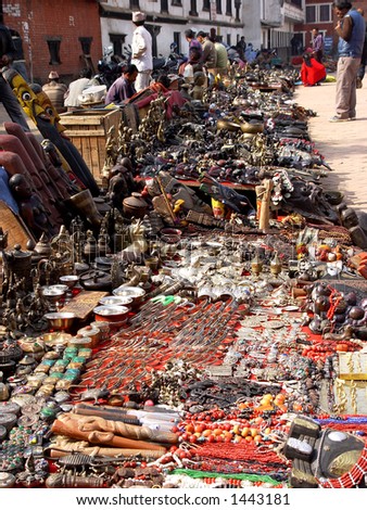 Market of souvenirs. Kathmandu, Nepal.