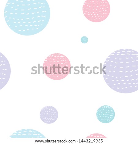 cute hand drawn seamless pattern dot style with pastel color for kid,fabric,background,print