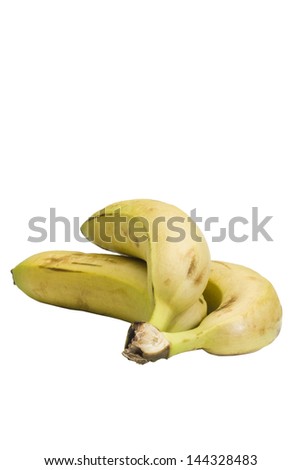 Close-up of three bananas