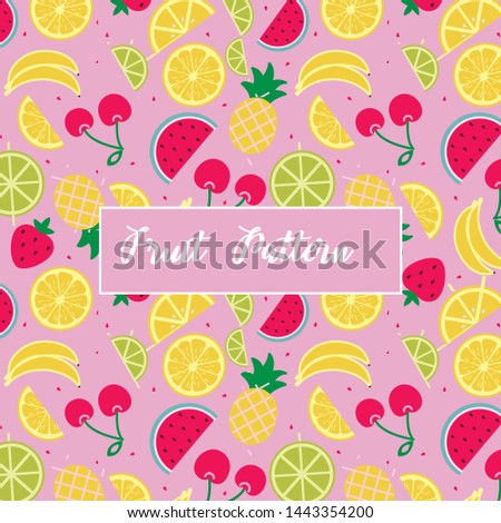 Summer Based Fruit pattern we can use it for kids