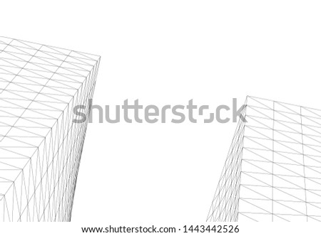 concept architecture 3d vector illustration