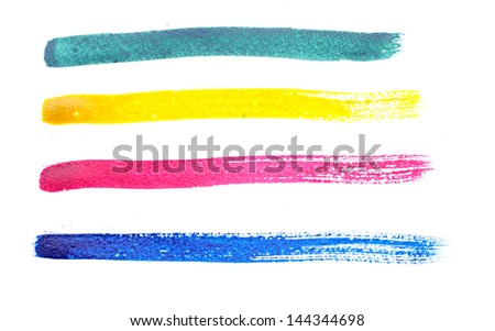Rainbow different brush strokes collection