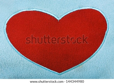 Heart shape on a cushion