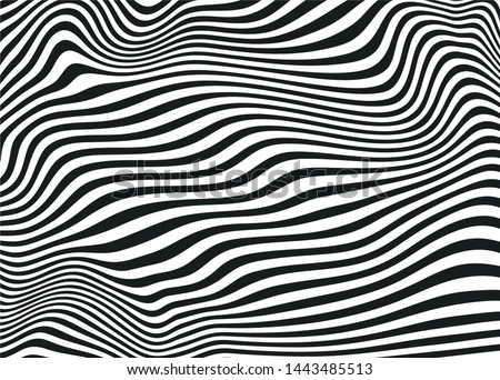 
Black and white abstract wavy lines in modern style. For covers, business cards, banners, prints on clothes, wall decorations, posters, canvases, sites. video clips. Vector background