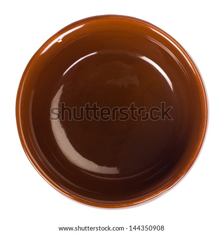 High angle view of a ceramic bowl