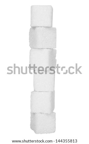 Stack of sugar cubes Royalty-Free Stock Photo #144355813