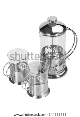 Coffee maker with coffee cups