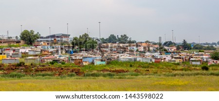 Soweto Township in Johannesburg ,South Africa. SOWETO is the most populous black urban residential area in South Africa.