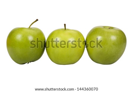 Close-up of apples in a row