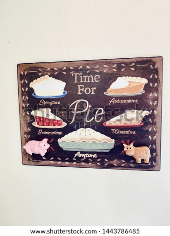 Pie sign fun and vintage country