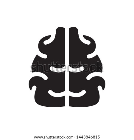 Brain icon, idea vector illustration human, business student office think, outline solid background white