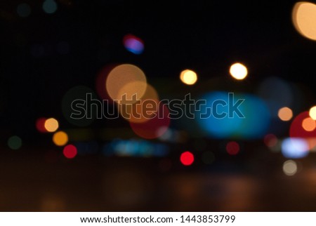 Bokeh background from lamp in the night