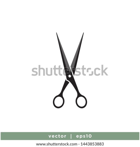 scissor or haircut icon symbol barbershop logo template