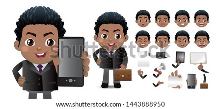 Business people in office style clothes. Build your personal design stock vector