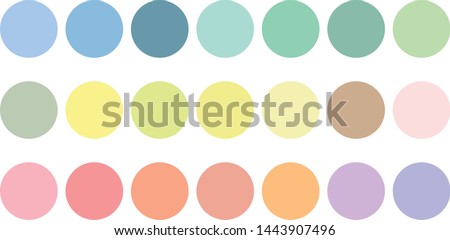 pastel color circle collection  Royalty-Free Stock Photo #1443907496