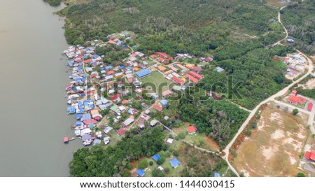 An aerial view of Pitas (Telaga Village), which is actually a district that is located in Kudat Division of Sabah Borneo. Pitas is a very unique place that is worth to become a tourism destination.