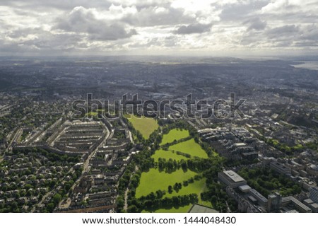 Stockbridge Edinburgh scotland cityscape drone