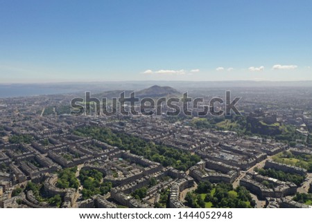 Scotland edinburgh cityscape drone pictures