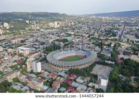 Georgia tbilisi cityscape drone pictures 