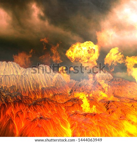 Primitive Atmosphere of Earth Planet Royalty-Free Stock Photo #1444063949