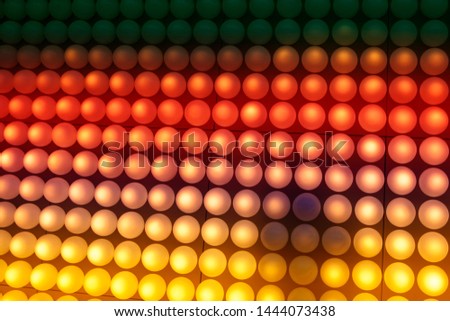 surface with illuminated colored balls