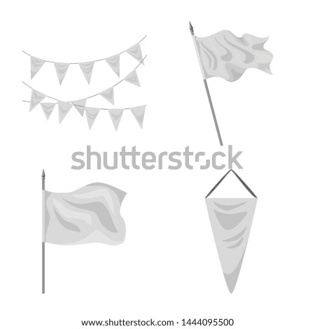 Isolated object of promotional and textile sign. Set of promotional and white stock vector illustration.