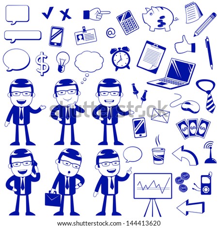 set of icons related to business and finance (vector available in my gallery)