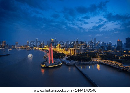 Beautiful night view of the Shanghai Bund