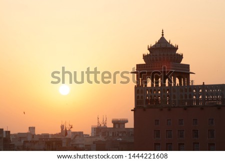 Hawa Mahal Palace at twilight, Jaipur, India