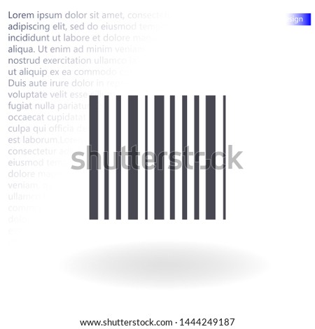 barcode vector icon 10 eps , Lorem ipsum Flat design