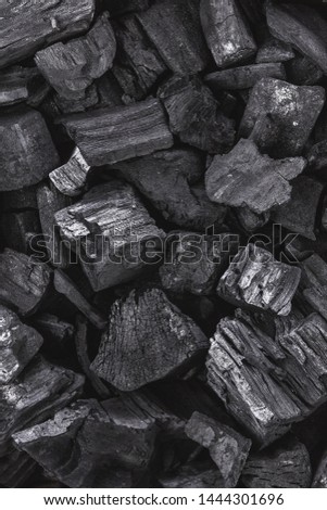 Coal mineral black as a cube stone background. Coal pattern